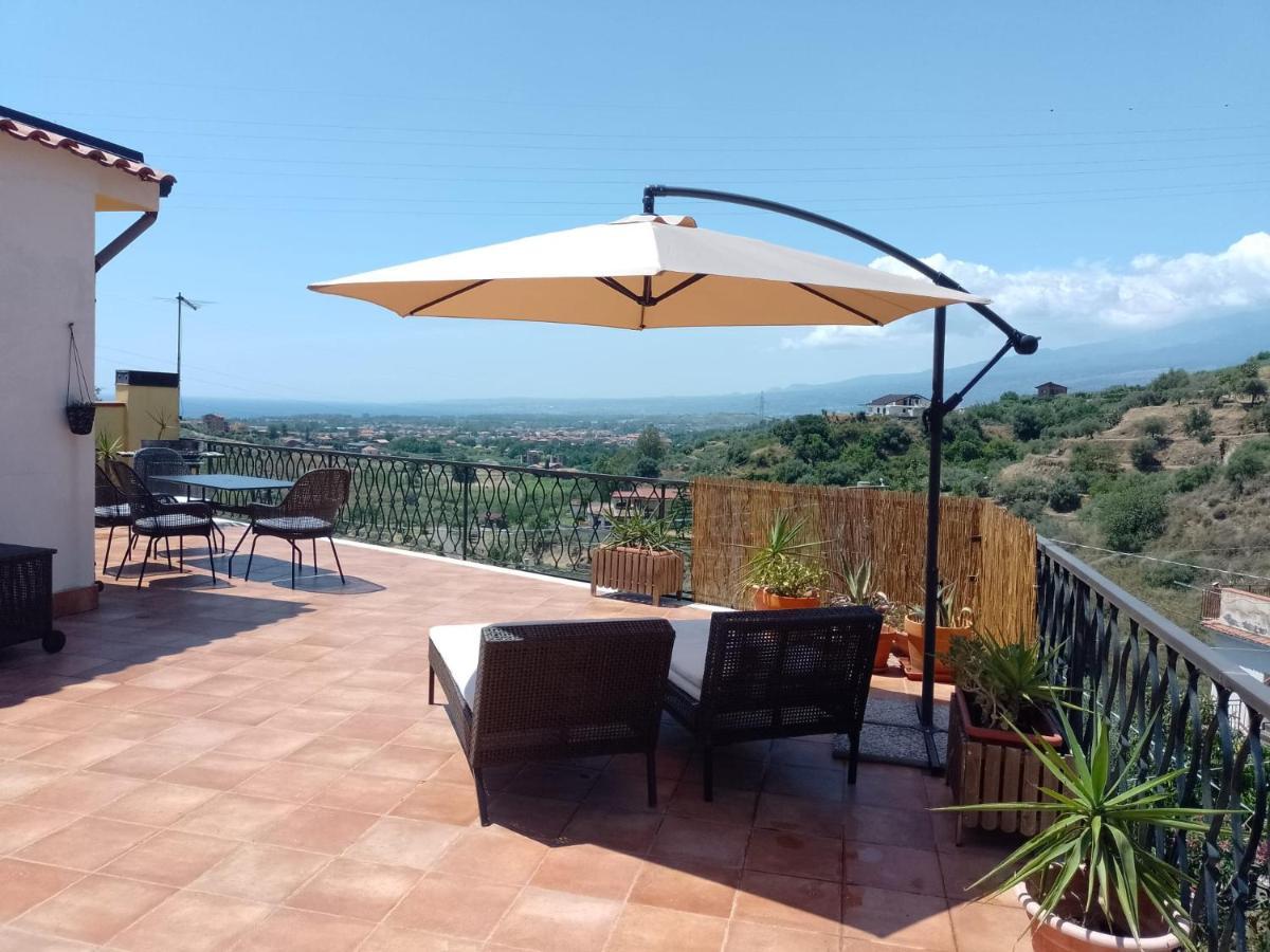 Flat With Panoramic Terrace And Private Pool Mt5x3 * Taormina